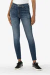Kut From The Kloth Mia Fab Ab Exposed Button Ankle Skinny Jeans In Multi