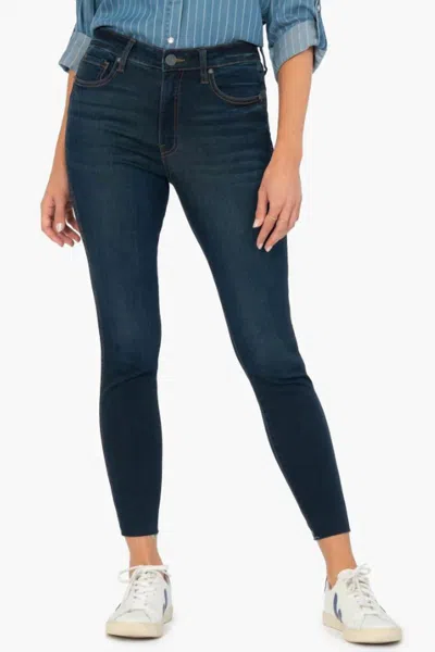 Kut From The Kloth Connie High Rise Skinny Jeans In Deep Indigo Wash In Multi