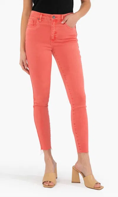 Kut From The Kloth Connie Skinny In Coral In Orange