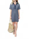 Kut From The Kloth Daphne Short Sleeve Stripe Mini Dress In Navy Ivory In Animal Print
