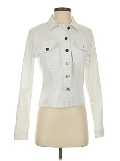 Pre-owned Kut From The Kloth Denim Jacket In White