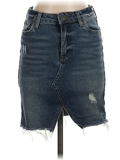 Pre-owned Kut From The Kloth Denim Skirt In Blue