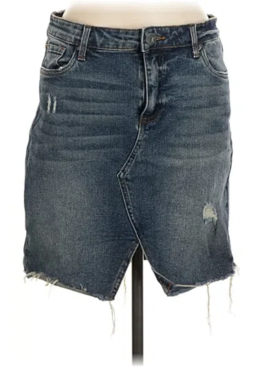 Pre-owned Kut From The Kloth Denim Skirt In Blue