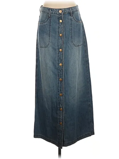 Pre-owned Kut From The Kloth Denim Skirt In Blue