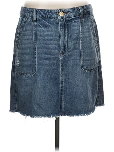Pre-owned Kut From The Kloth Denim Skirt In Blue