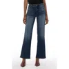 Kut From The Kloth Distressed High Waist Ankle Flare Jeans In Resolved