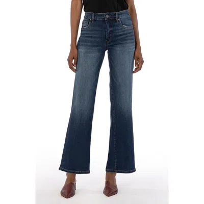 Kut From The Kloth Distressed High Waist Ankle Flare Jeans In Resolved