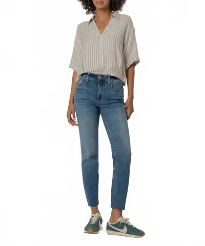 Kut From The Kloth Donna Top In Ivory And Taupe In Neutral