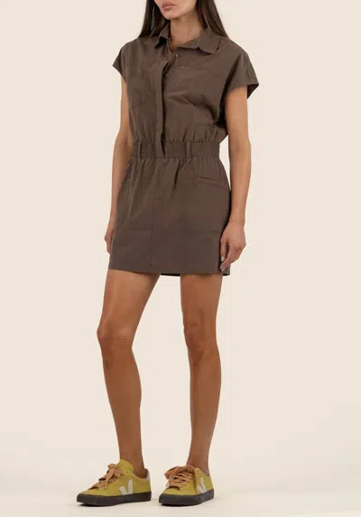 Kut From The Kloth Dorie Mini Dress In Chocolate Brown