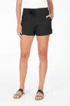 Kut From The Kloth Drawcord Linen Shorts In Black In Black