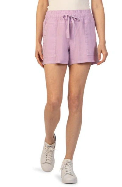 Kut From The Kloth Elastic Waist Shorts In Lavender