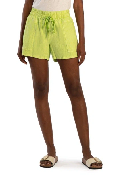 Kut From The Kloth Elastic Waist Shorts In Yellow