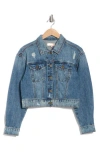 Kut From The Kloth Angela Crop Denim Jacket In Positive