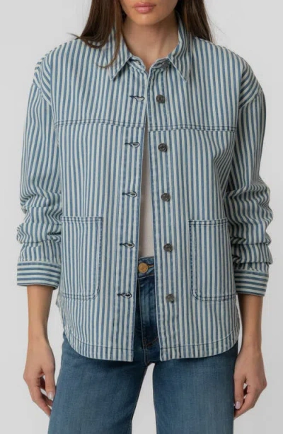 Kut From The Kloth Ellie Stripe Denim Jacket In Multi