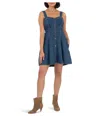 Kut From The Kloth Emiko A-line Sweetheart Mini Dress In Dark Wash In Blue