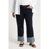 Kut From The Kloth Fab Ab Cuffed High Waist Wide Leg Jeans In Distinguished