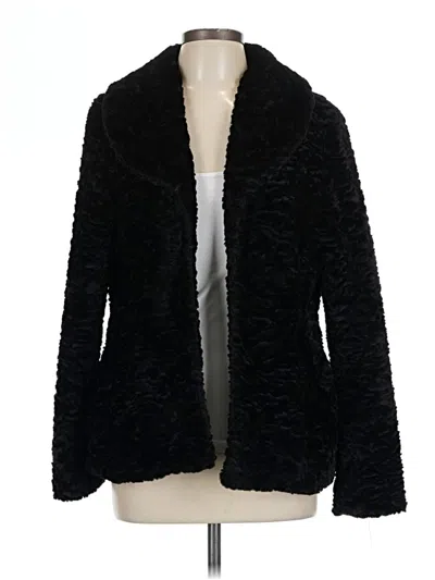 Pre-owned Kut From The Kloth Faux Fur Jacket In Black