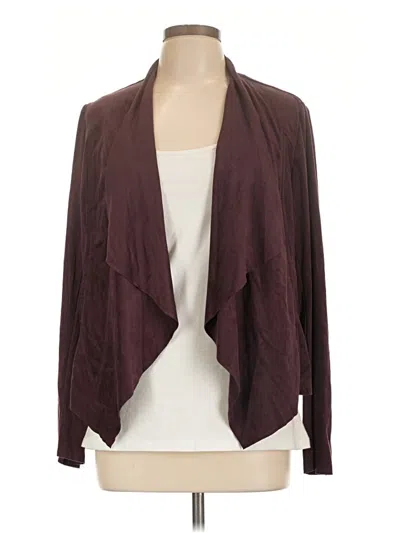 Pre-owned Kut From The Kloth Faux Leather Jacket In Burgundy