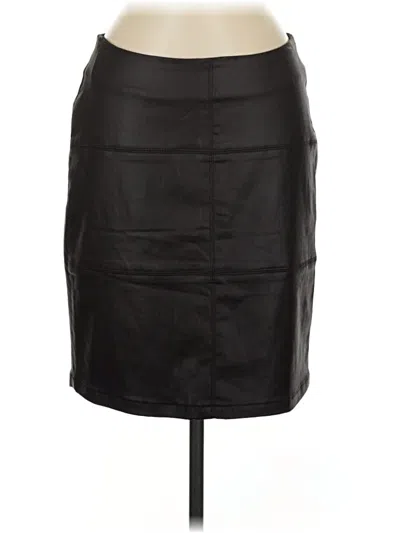 Pre-owned Kut From The Kloth Faux Leather Skirt In Black