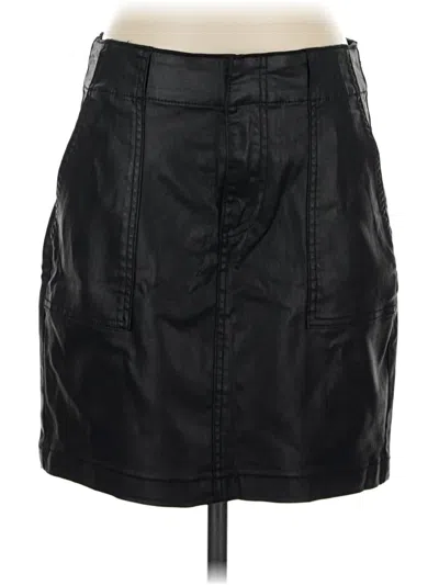 Pre-owned Kut From The Kloth Faux Leather Skirt In Black