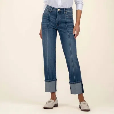 Kut From The Kloth Fay High Rise Fab Ab Straight Leg Jeans In Attentive In Multi