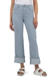 Kut From The Kloth Fay High Waist Cuffed Straight Leg Jeans In Blue