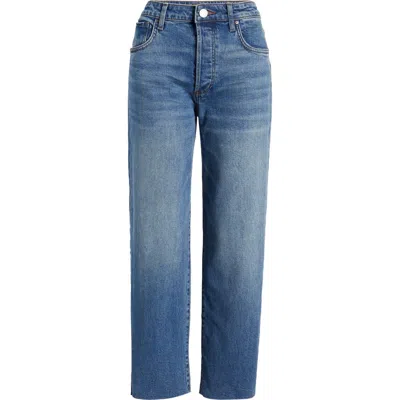 Kut From The Kloth Fay High Waist Raw Hem Ankle Straight Leg Jeans In Passionate