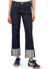 Kut From The Kloth Fay Raw Hem Cuff Jeans In Kindled In Blue