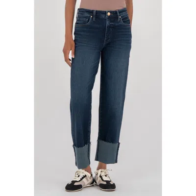 Kut From The Kloth Fay Raw Hem High Waist Straight Leg Jeans