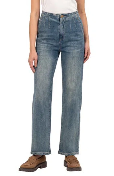 KUT FROM THE KLOTH KUT FROM THE KLOTH FAY SEAMED HIGH WAIST ANKLE STRAIGHT LEG JEANS