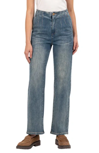 Kut From The Kloth Fay Seamed High Waist Ankle Straight Leg Jeans In Joyfully