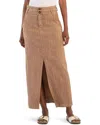 Kut From The Kloth Freida Linen Blend Maxi Skirt In Brown
