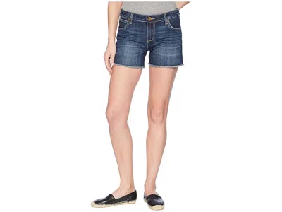 Kut From The Kloth Gidget Fray Jean Shorts In Blue