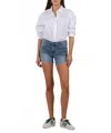 Kut From The Kloth Gidget Mid Rise Fray Short In Bringing With Medium Base Wash In Multi