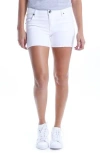 Kut From The Kloth Gidget Raw Hem Shorts In Optic White