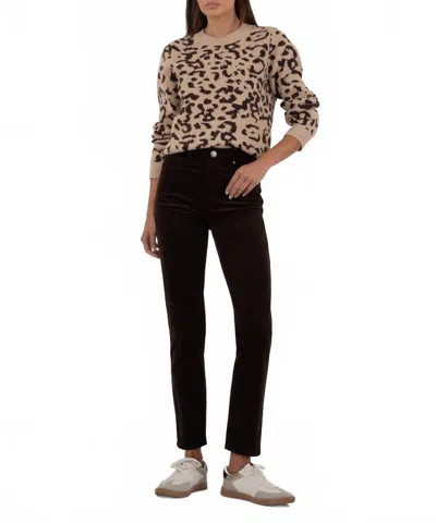 Kut From The Kloth Gisela Animal Print Pullover Sweater In Beige/brown In Multi