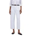 Kut From The Kloth Gwen High Rise Wide Leg Raw Hem Jeans In Optic White In White
