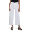 Kut From The Kloth Gwen Jeans Women's White Denim High-rise Wide Leg Gbo1208 In White