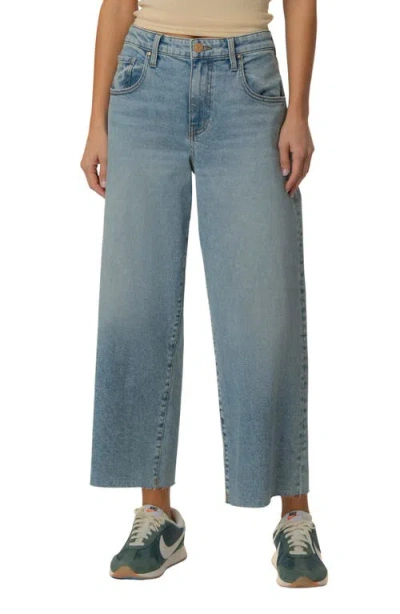 Kut From The Kloth Gwen Raw Hem High Waist Crop Slouchy Wide Leg Jeans In Blue