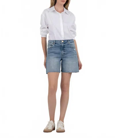Kut From The Kloth Hailey High Rise Short In Focus In Blue
