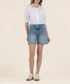 Kut From The Kloth Hailey High Rise Short In Focus With Medium Base Wash