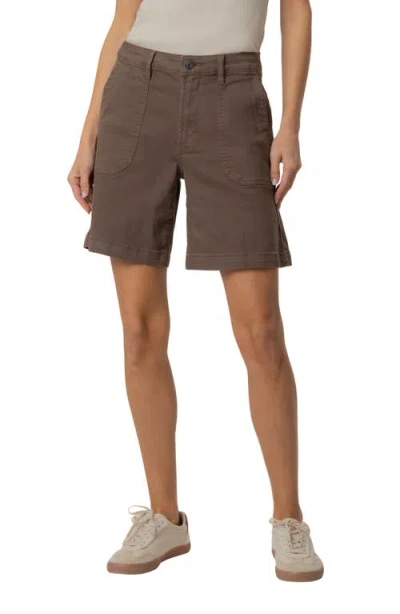 Kut From The Kloth Hailey High Waist Denim Bermuda Shorts In Brown