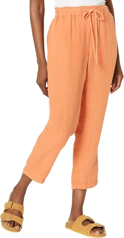 Kut From The Kloth Haisley Drawstring Linen Pant In Terracotta In Brown
