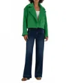 Kut From The Kloth Harper Crop Jacket In Green