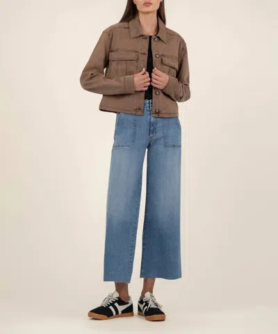 Kut From The Kloth Hendrix Boxy Jacket In Brown