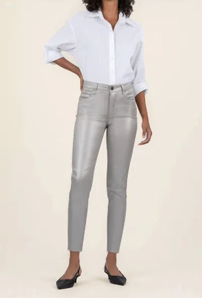 KUT FROM THE KLOTH HIGH RISE CHARLIZE FAB AB IN DARK SILVER