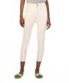 Kut From The Kloth High Rise Connie Fab Ab Crop In Ecru