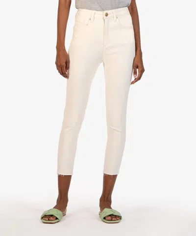 Kut From The Kloth High Rise Connie Fab Ab Crop In White