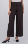 Kut From The Kloth High Rise Crop Wide Leg Pants In Brown