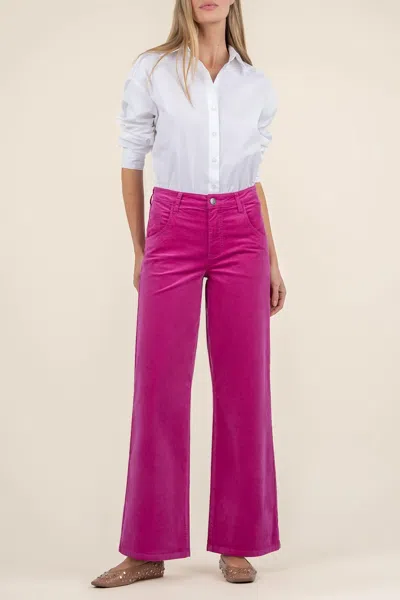 Kut From The Kloth High Rise Flare Denim Jeans In Fuchsia In Pink